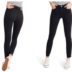 NWOT Madewell Black 9" High Riser Skinny Jeans
